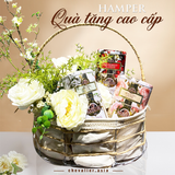 Giỏ Quà Hoa & Trà Basilur "Từ Trái Tim"