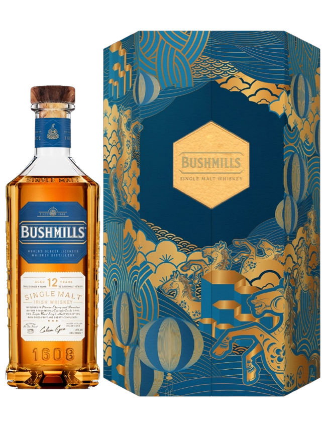Bushmills 12 Years Old - Quà xuân Bính Ngọ GB/F26
