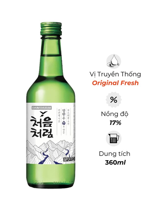 Soju Chum Churum Hàn Quốc Original - Truyền Thống 360ml