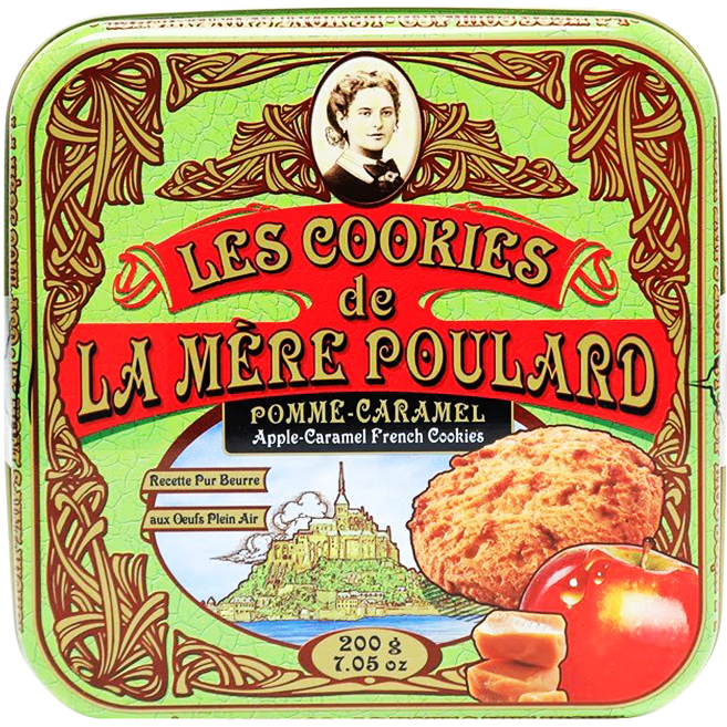 Cookies Apple Caramel In Iron Box (200G) – La Mère Poulard