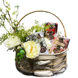 Giỏ Quà Hoa & Trà Basilur "Từ Trái Tim"