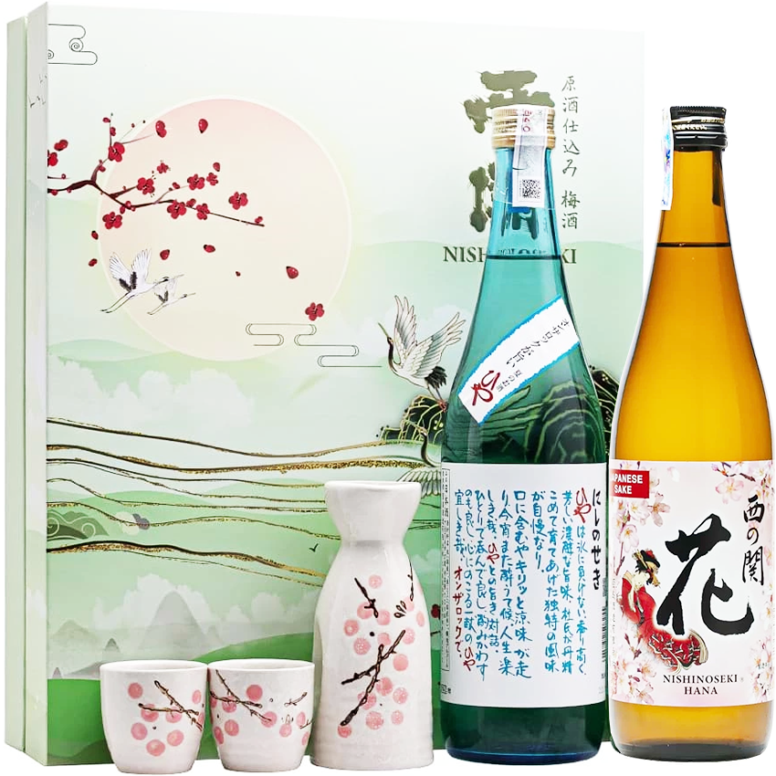 Hộp Quà Tết Rượu Sake Nishinoseki Hiya & Hana Nigori