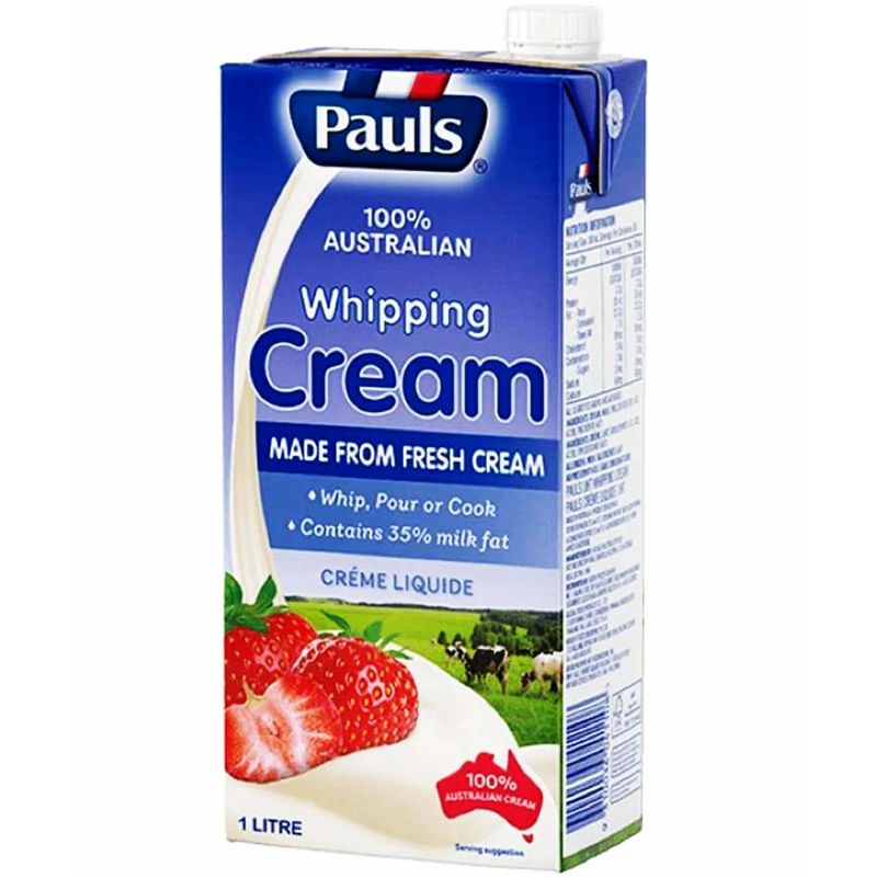 Kem Sữa Béo Whipping Cream 1L – Pauls. Thùng 12 Hộp
