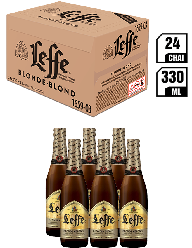 Leffe Blonde Chai 330ML – Thùng 24