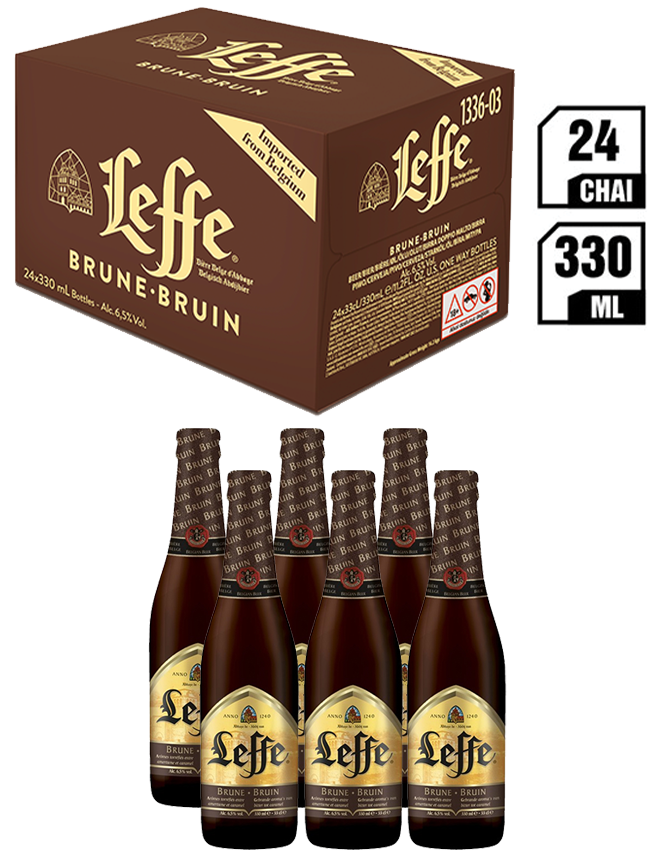 Leffe Brune Chai 330ML – Thùng 24