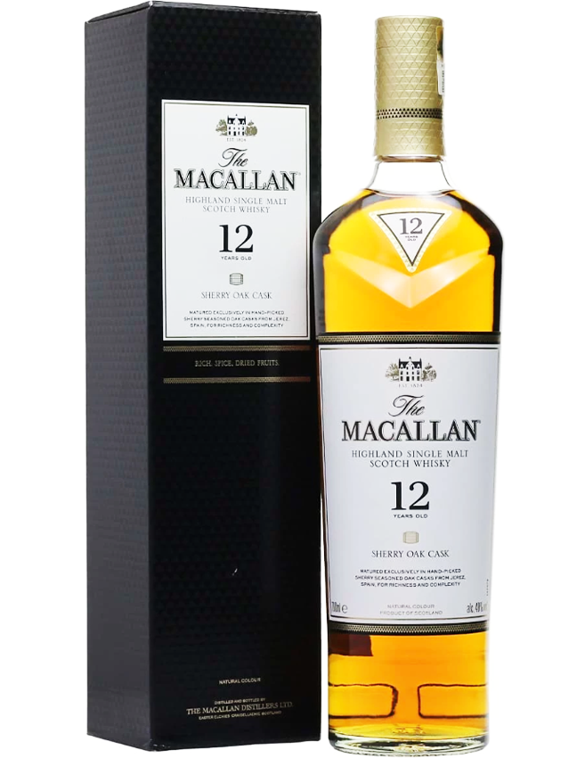 Macallan Sherry Oak Cask Highland Single Malt Scotch Whisky 12 Years Old