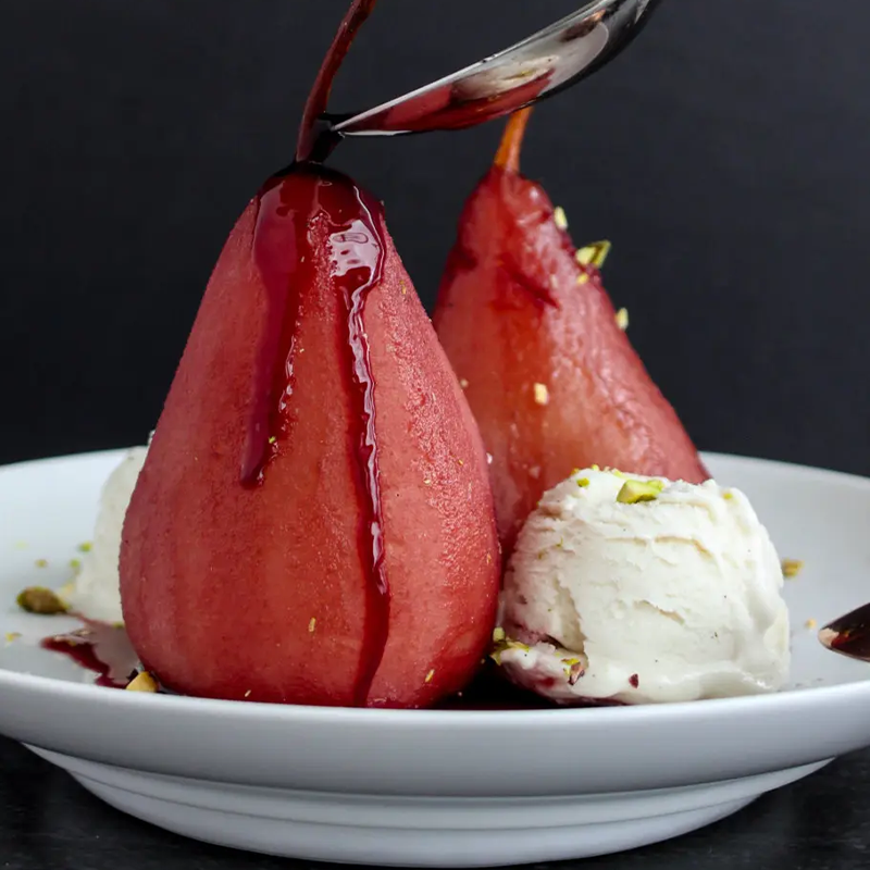 Pears Poached In Red Wine
