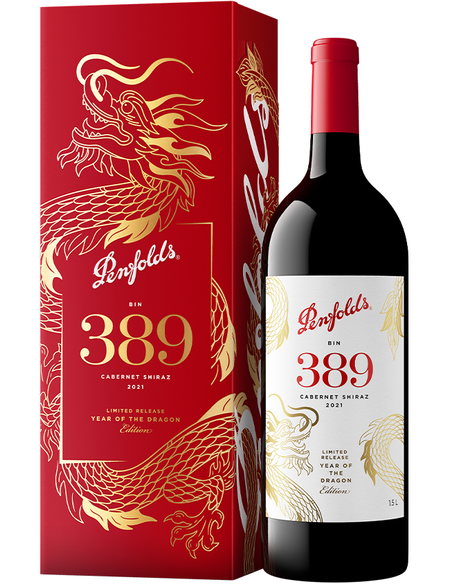 Rượu Vang Đỏ Penfolds Bin 389 Cabernet Shiraz 2021 Lunar New Year Gift Box Magnum 1.5L