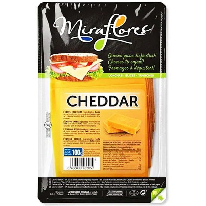 Phô Mai Cheddar Cắt Lát Miraflores 200g