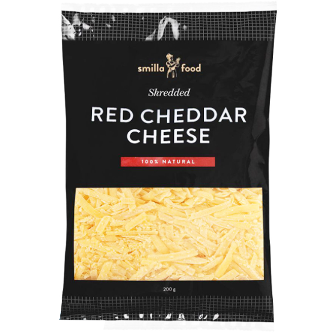 Phô Mai Shredded Red Cheddar Cheese (200G) – Smilla