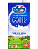 Sữa Tươi Tiệt Trùng Nguyên Kem Pauls – Milk Pure Full Cream 1L. Thùng 12 Hộp
