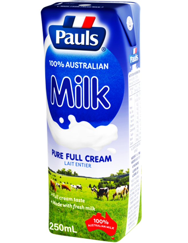 Sữa Tươi Tiệt Trùng Nguyên Kem Pauls 250ml. Thùng 24 Hộp