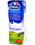 Sữa Tươi Tiệt Trùng Nguyên Kem Pauls 250ml. Thùng 24 Hộp