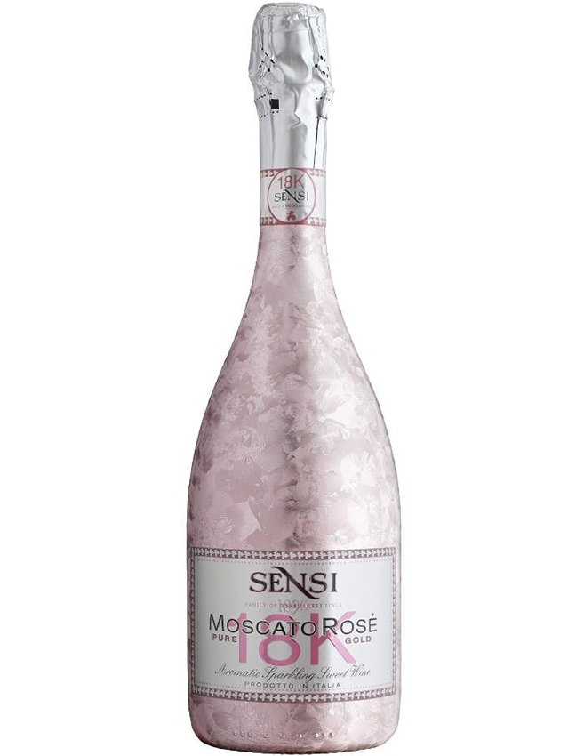 Rượu Vang Sủi Tăm Sensi 18K Moscato Rosé