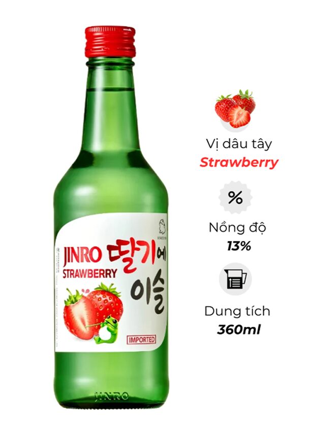 Rượu Soju Jinro - Vị Dâu - 1 Chai