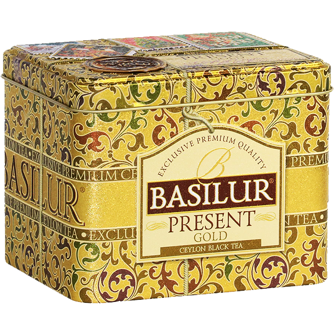 Trà Basilur - Bộ Sưu Tập Quà Tặng - Phiên Bản Vàng 100g (Hộp Thiếc)