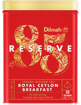Trà Đen Ceylon Điểm Tâm Hoàng Gia Dilmah 85 Reserve Tea Bags 40g (Hộp Thiếc)