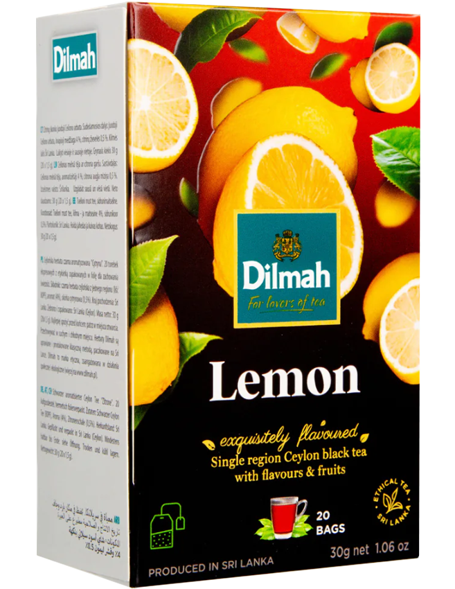 Trà Đen Chanh Vàng Dilmah Fun Tea Lemon Tea Bags 30g