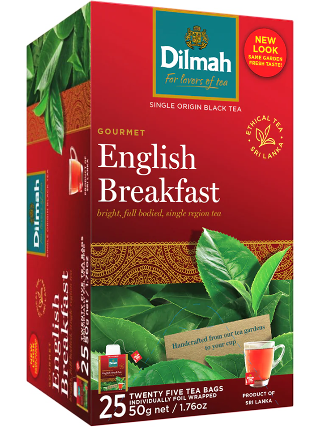 Trà Đen Điểm Tâm Anh Quốc Dilmah Gourmet English Breakfast Tea Bags 50g