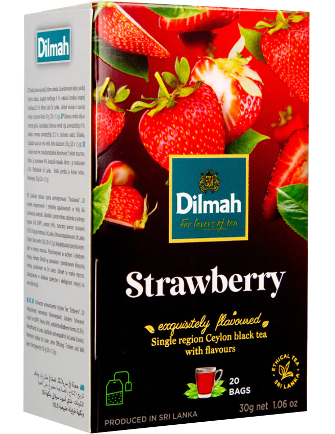 Trà Đen Hương Dâu Dilmah Fun Tea Strawberry Tea Bags 30g