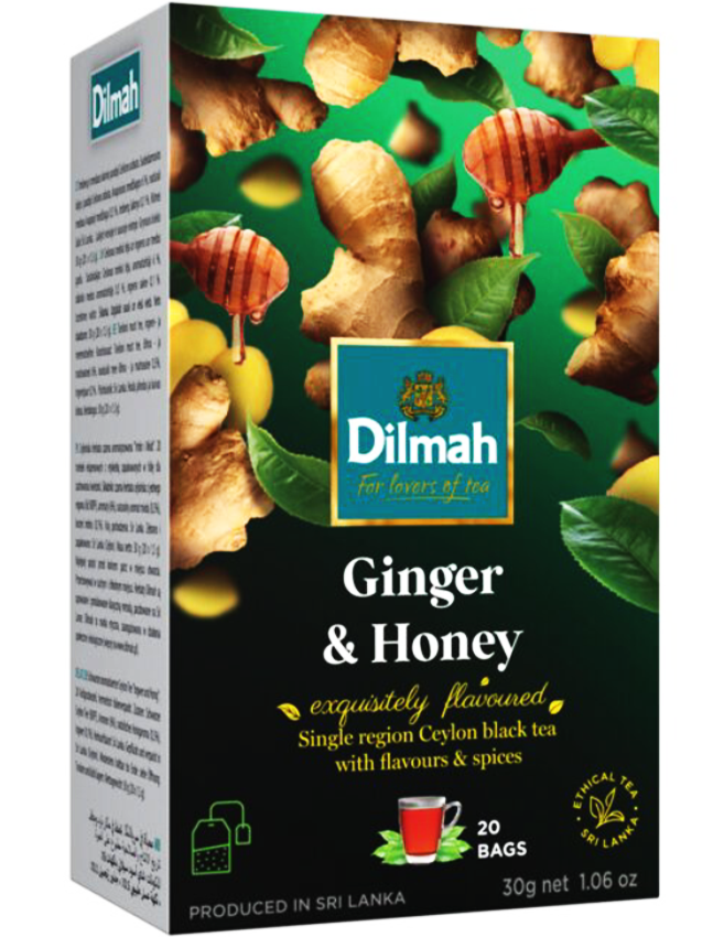 Trà Đen Hương Gừng Mật Ong Dilmah Fun Tea Ginger & Honey Tea Bags 30g