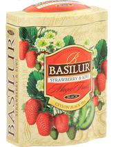 Trà Đen Ceylon Basilur Cao Cấp Vị Dâu Tây & Kiwi – 100g (Hộp Thiếc)