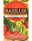 Trà Đen Ceylon Basilur Vị Dâu Tây & Kiwi 50g (Hộp Giấy)