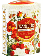 Trà Trái Cây Basilur Vị Dâu Tây & Dâu Rừng – 100g (Hộp Thiếc)