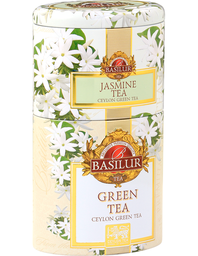 Trà Xanh Ceylon Basilur Ướp Hoa Nhài 100g (Hộp Thiếc)