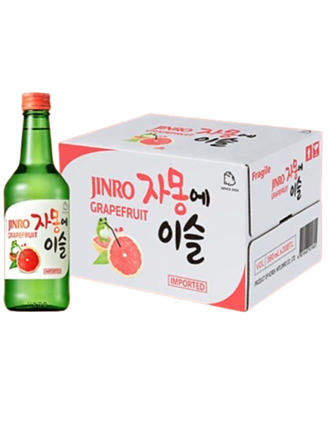 Rượu Soju Jinro - Vị Bưởi - 1 Thùng 20 Chai