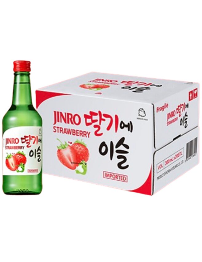 Rượu Soju Jinro - Vị Dâu - 1 Thùng 20 Chai