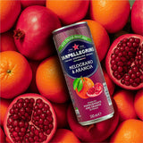 BLOOD ORANGE & BLACK RASPBERRY – SAN PELLEGRINO – NƯỚC CÓ GA VỊ CAM HỒNG VÀ MÂM XÔI ĐEN 330ML X 24 LON