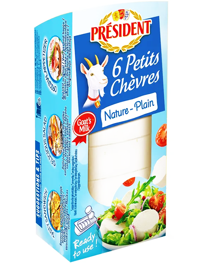 Phô Mai – Président – 6 Petits Chèvres Nature – Plain – Natur 100g