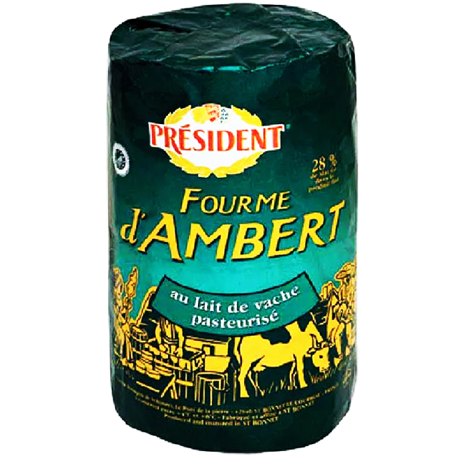 Phô Mai Xanh – Fourme D’Ambert 28% (~2.2Kg) (Cow) – Président