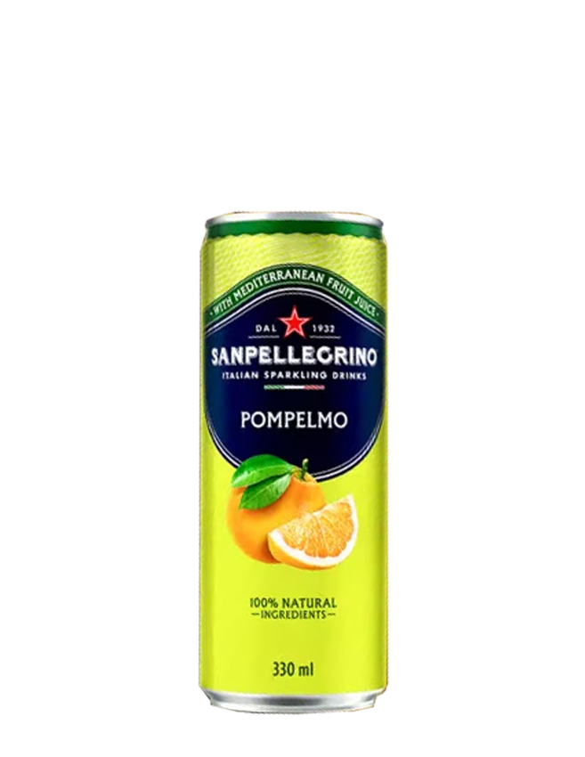 POMPELMO – SAN PELLEGRINO – NƯỚC GIẢI KHÁT VỊ BƯỞI CÓ GA 330ML x 24 LON