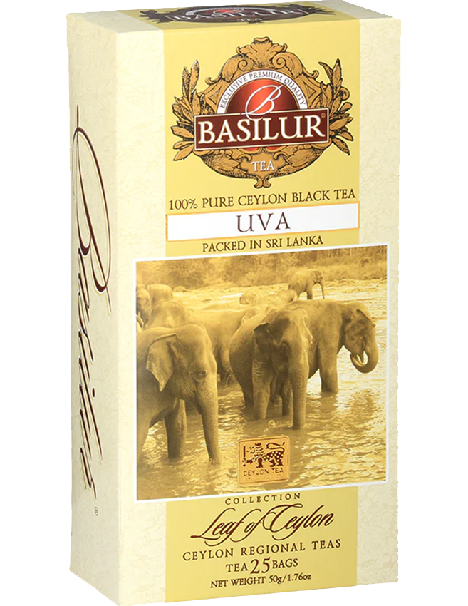 Trà Basilur - Trà Lá UVA Cao Cấp - Ceylon 50g (Hộp Giấy)