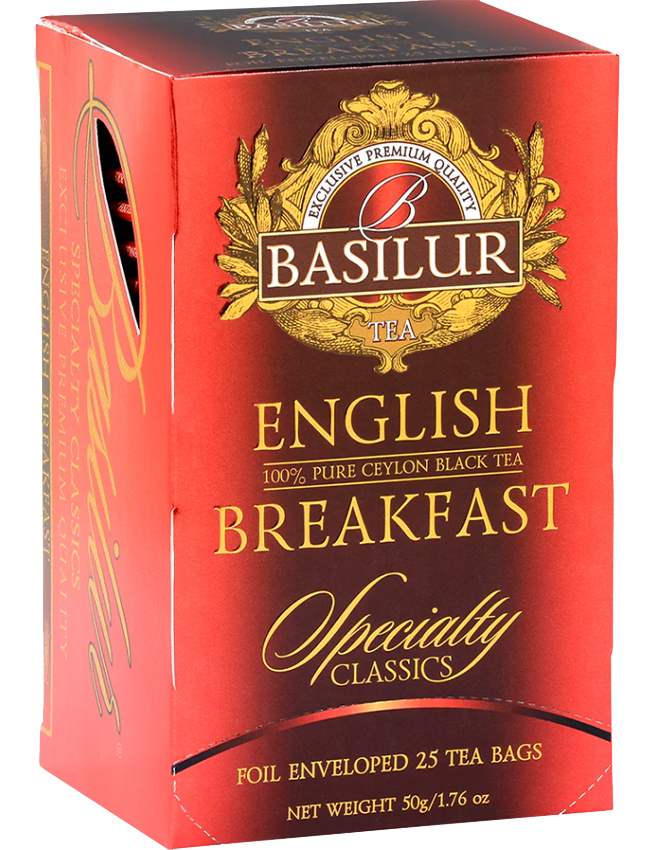 Trà Đen Ceylon Basilur English Breakfast – Specially Classic - 50g (Hộp Giấy)