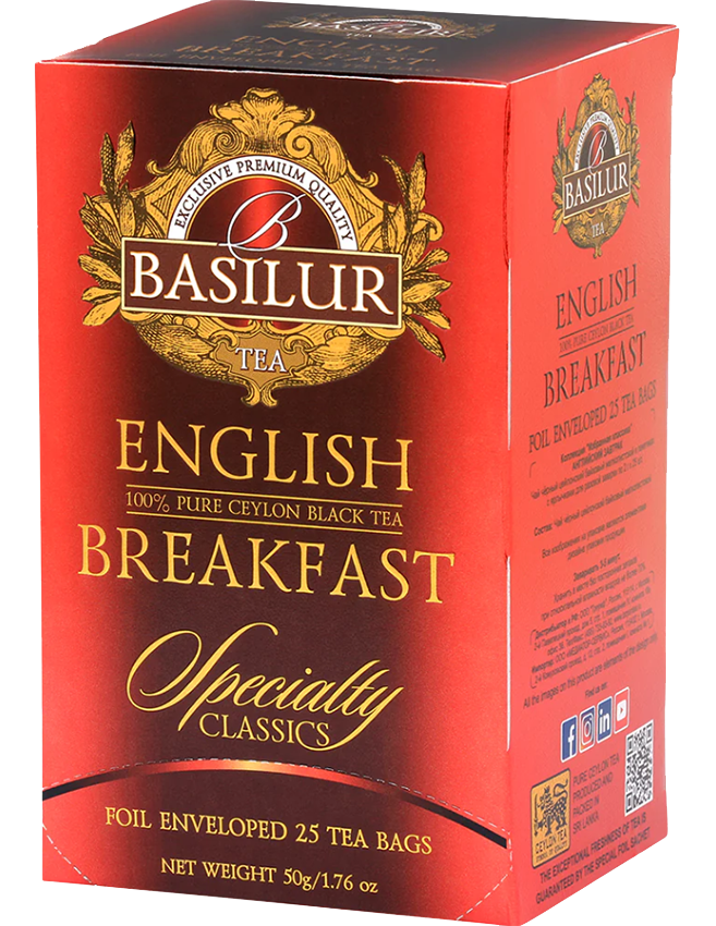 Trà Đen Ceylon Basilur English Breakfast – Specially Classic - 50g (Hộp Giấy)