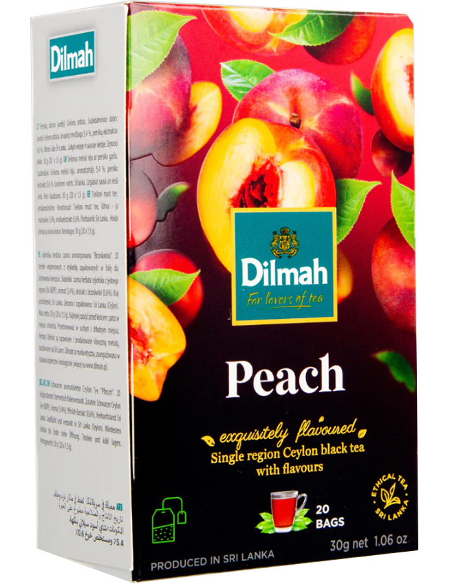 Trà Đen Hương Đào Dilmah Fun Tea Peach Tea Bags 30g