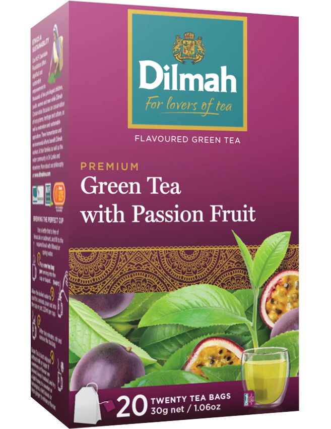 Trà Xanh Hương Chanh Dây Dilmah Green Tea Passion Fruit Tea Bags 30g