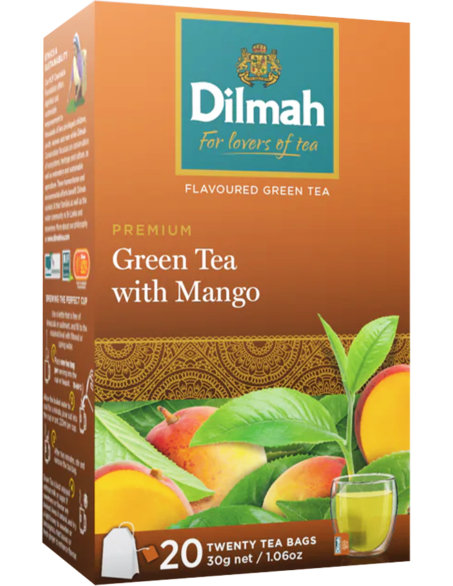 Trà Xanh Hương Xoài Dilmah Green Tea Mango Tea Bags 30g