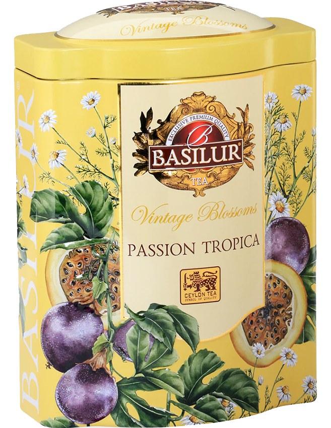 Trà Basilur - Bộ Sưu Tập Sắc Hoa Cổ Điển - Đam Mê Nhiệt Đới 100g (Hộp Thiếc)