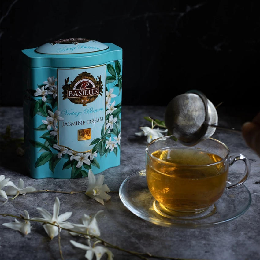 Trà Basilur - Bộ Sưu Tập Sắc Hoa Cổ Điển - Hương Mộng Hoa Nhài 100g (Hộp Thiếc)