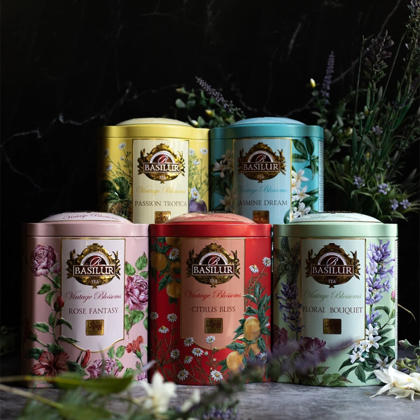 Trà Basilur - Bộ Sưu Tập Sắc Hoa Cổ Điển - Hương Mộng Hoa Nhài 100g (Hộp Thiếc)