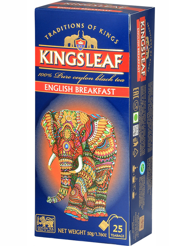 Trà Kingsleaf English Breakfast Basilur – Túi Lọc 50g