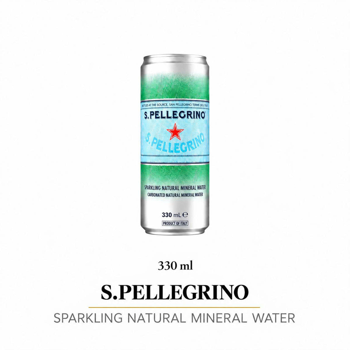 NATURAL MINERAL – SAN PELLEGRINO – NƯỚC GIẢI KHÁT THIÊN NHIÊN CÓ GAS 330ML